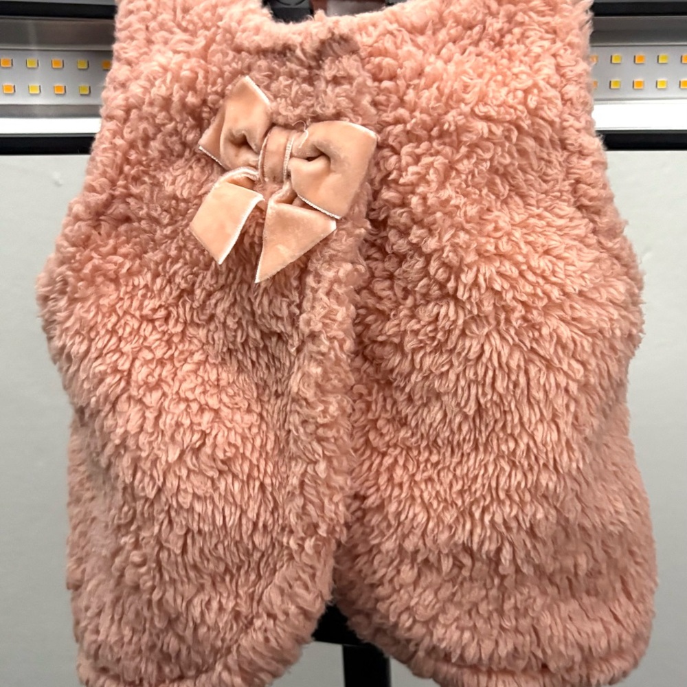 Carter's Soft Pink Fleece Vest with Bow